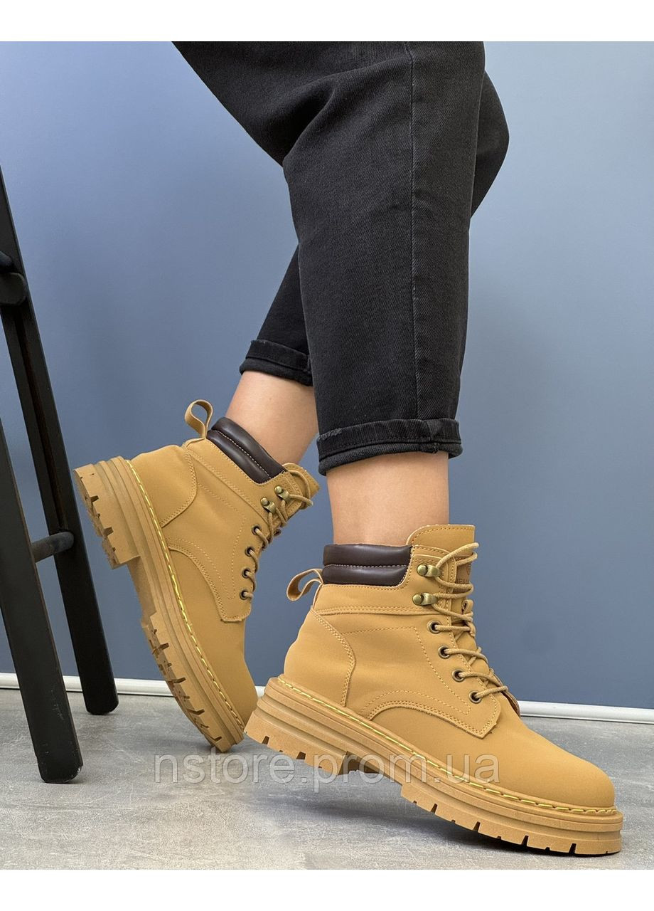 Коричневые осенние женские демисезонные ботинки 1682 коричневые XIFA