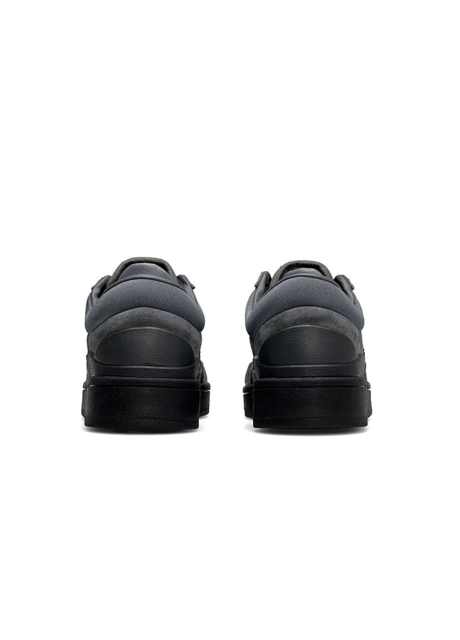 Сірі осінні жіночі кросівки adidas originals campus x bad bunny dark gray (репліка) сірі No Brand