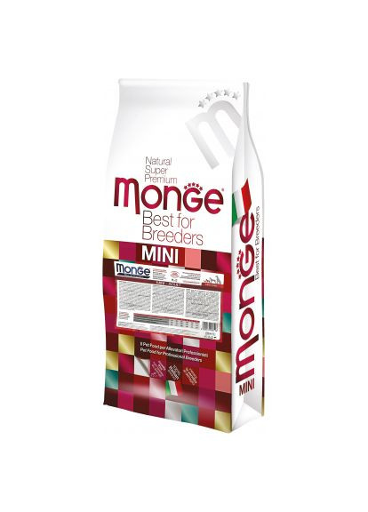 Сухой корм для собак Dog Mini Adult со вкусом ягненка 15 кг (8009470006064) Monge Dog Mini Adult зі смаком ягняти 15 кг (369881072)