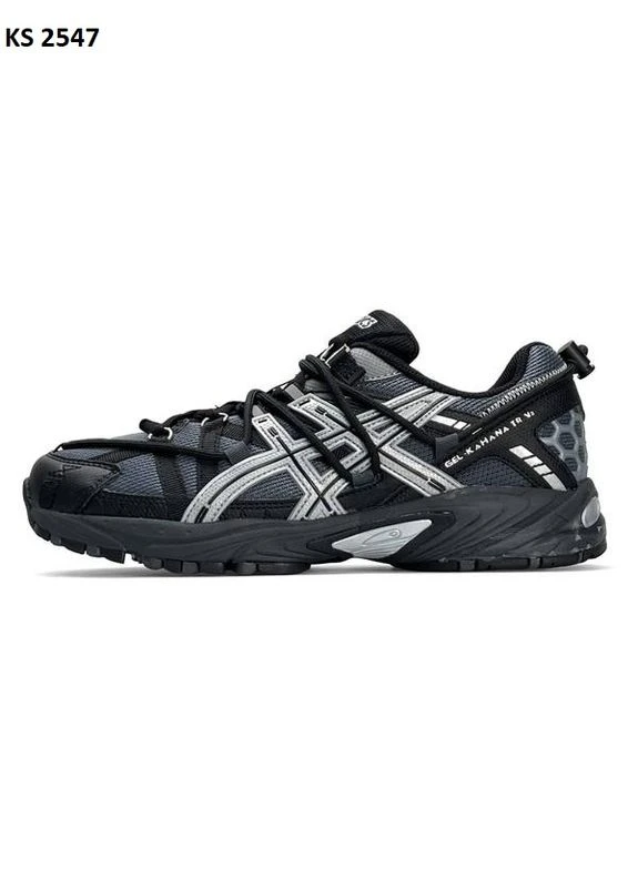 Чорні кросівки чоловічі asics gel-kahana tr v2 blue black асікс гель кахано 8 чорні демісезон No Brand