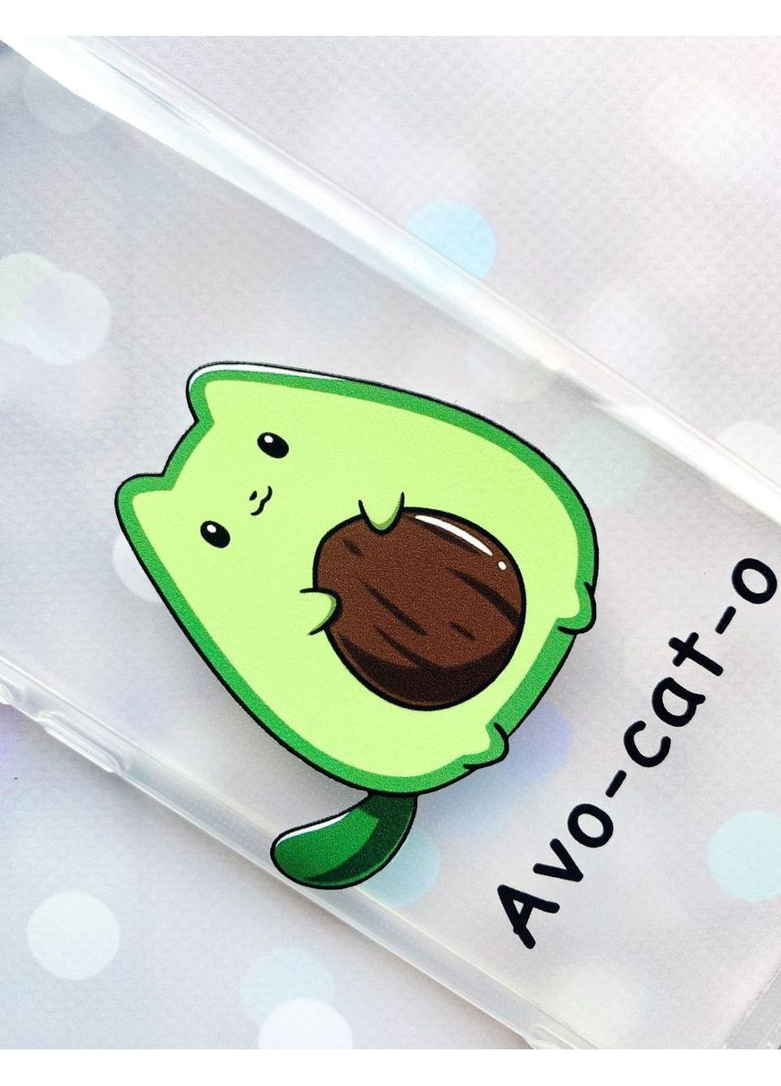 Чохол з потовщеними кутами на Samsung Galaxy S21 Ultra:: Котик Авокадо (принт 306) Creative (360661813)