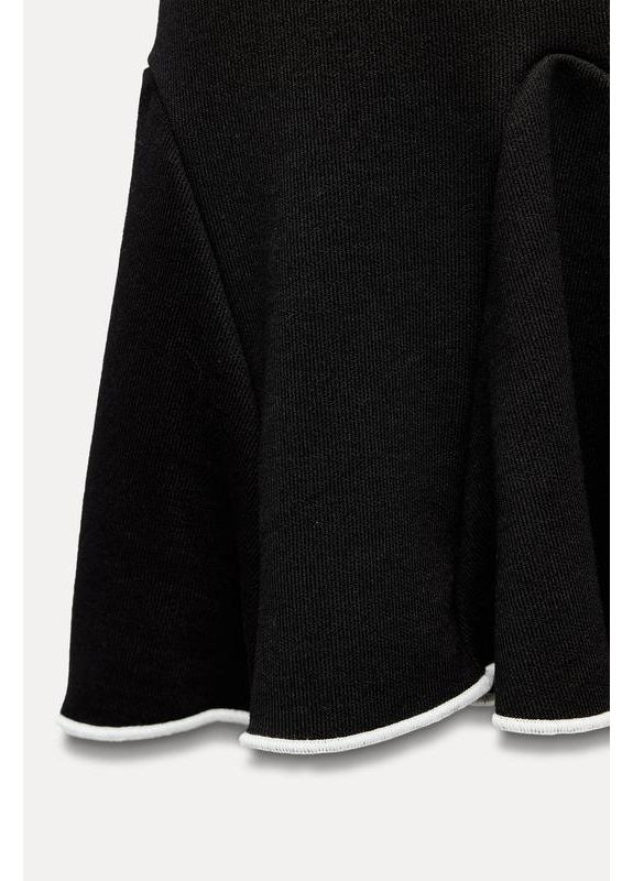 Черное короткое платье с воланами Zara