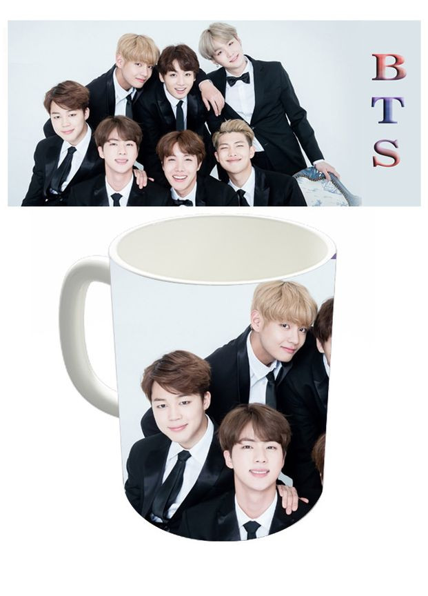 Чашка біла BTS керамічна (z0034) No Brand (327003855)