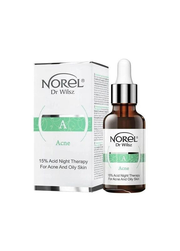 15% кислотное средство на ночь для акне и жирной кожи, Норель, Acne, 30 мл Norel (368851990)