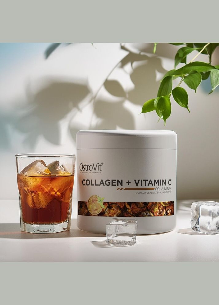 Препарат для суглобів і зв'язок Collagen + Vitamin C, 200 грам - Ром кола Ostrovit (324421374)