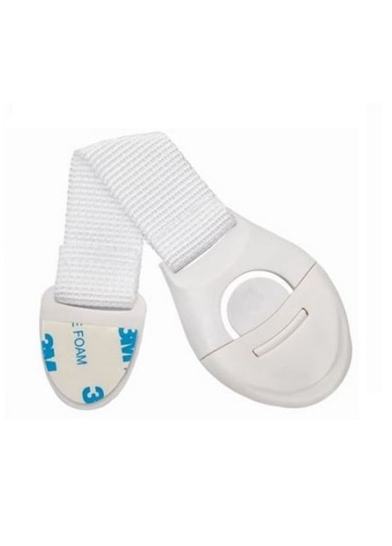 Замок безопасности для детей на мебель гибкий белый 20 см No Brand (328264686)