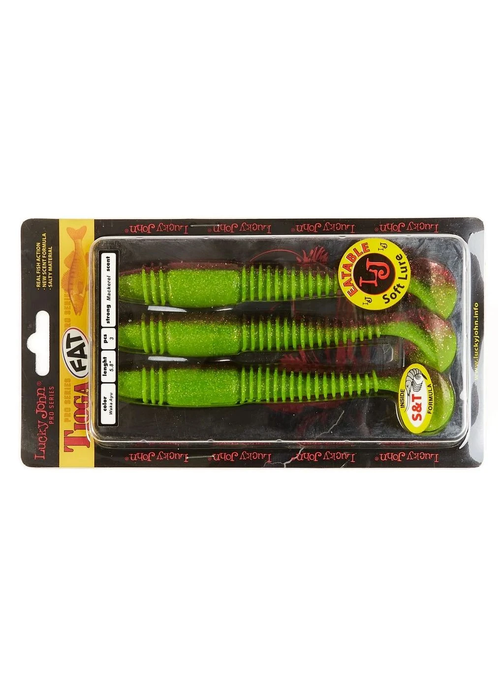 Віброхвіст LJ Pro Series TIOGA FAT 5.8in T44 пластик 14,7 см 3 шт (набір 3 шт) No Brand (402454001)