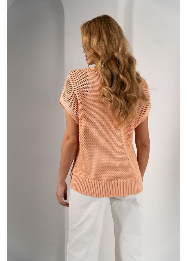 Топ-жилет 2755 Персиковый Triko Bakh (368651188)