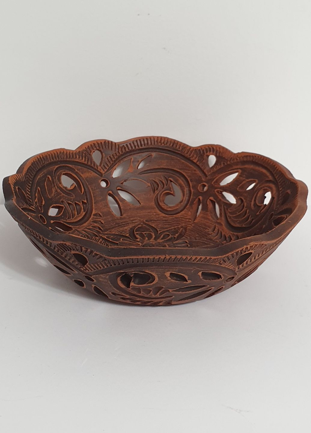 Цукерниця 16 см., з червоної глини No Brand (330028281)