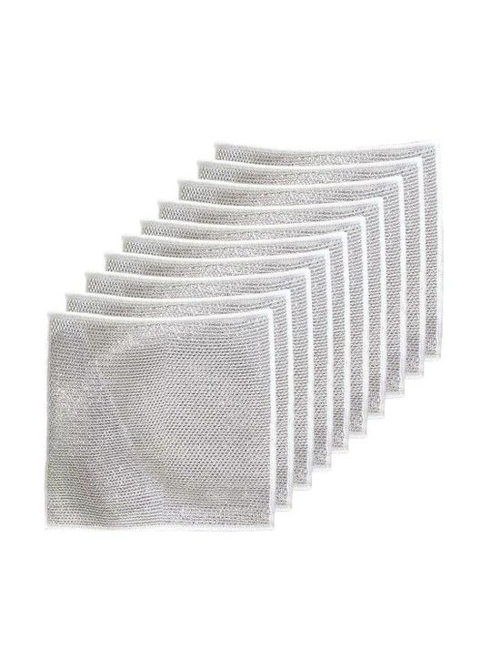 Набор многоразовых салфеток металлических для кухни 20 х 20 (10 шт) Let's Shop (359368716)