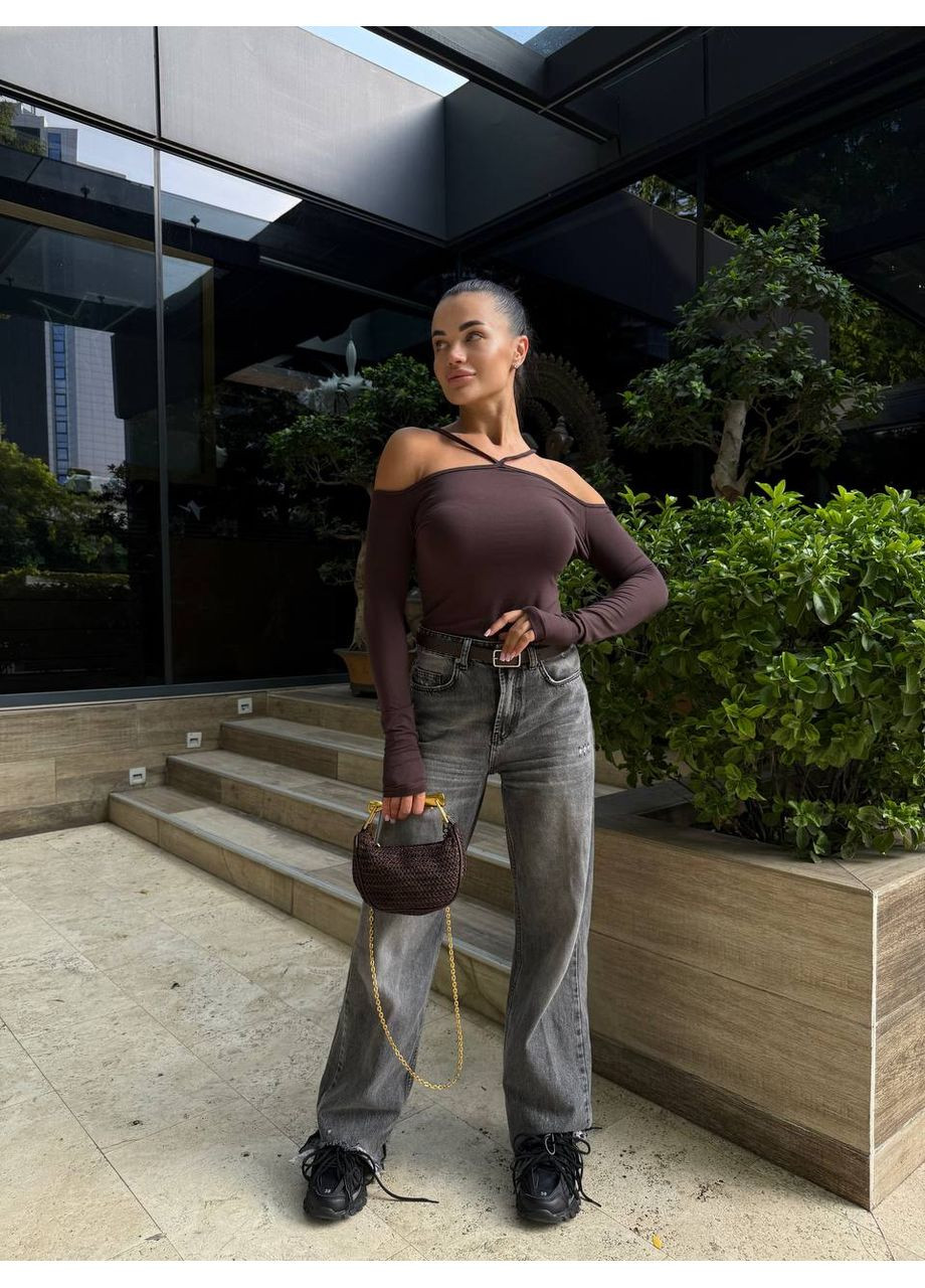 Жіночий лонгслів з відкритими плечима Style Point (349454950)