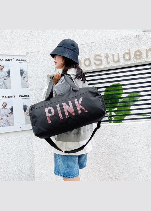 Сумка спортивна жіноча з паєтками, сумка для фітнесу з відділом взуття Чорна ( код: IBS143B ) Sports (365865074)