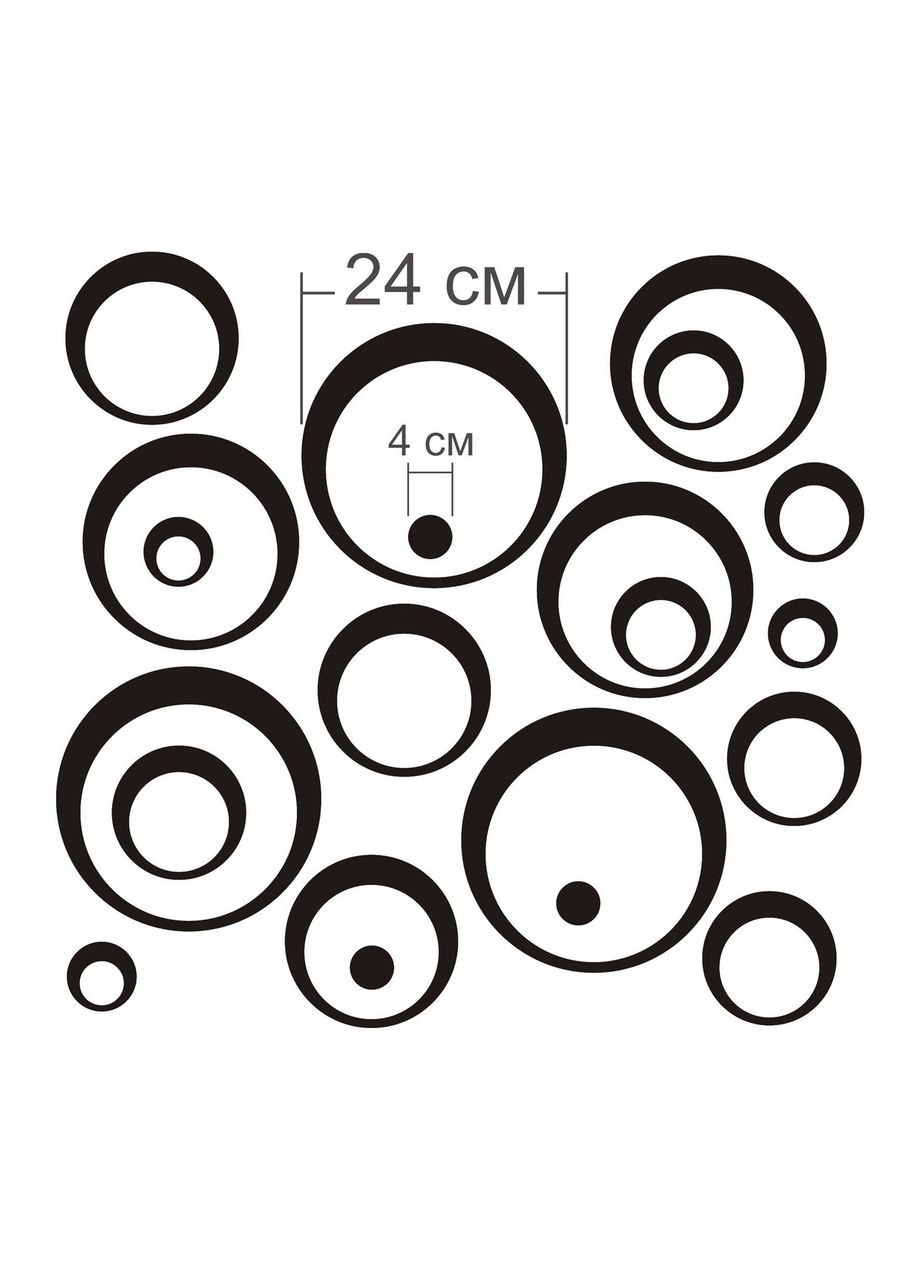 Большие зеркальные наклейки на стену интерьерные самоклеящиеся Орбита 21 шт. Ваша Світлість (366334528)