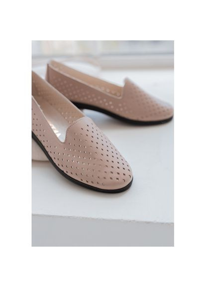 Літні туфлі (балетки) кольору Капучино Натуральна Шкіра р. (am10k) Vm-Villomi (285816201)