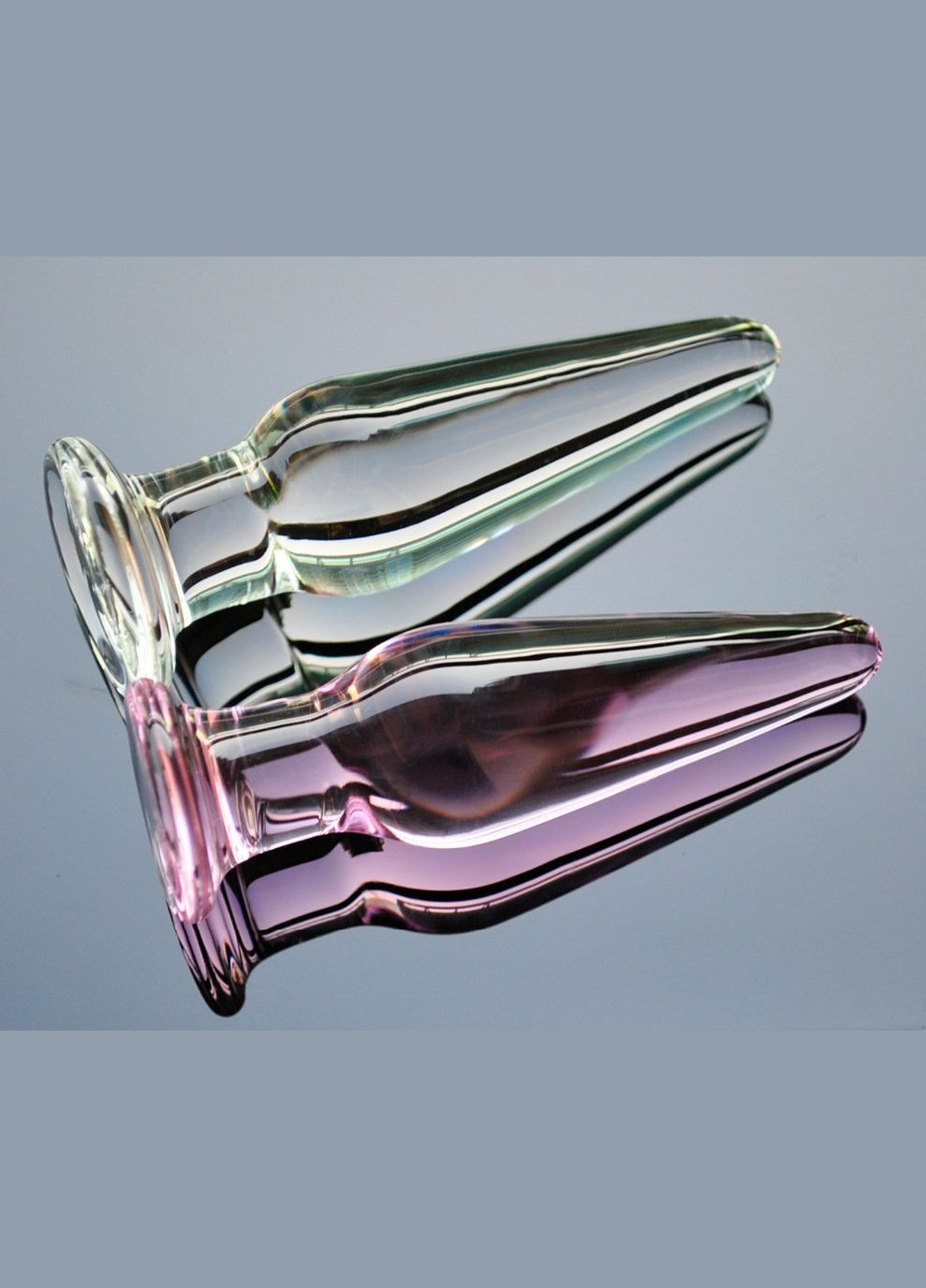 Анальна пробка 3 см із скла прозора Lynx Ice Rose Plug скло Focus (303903035)