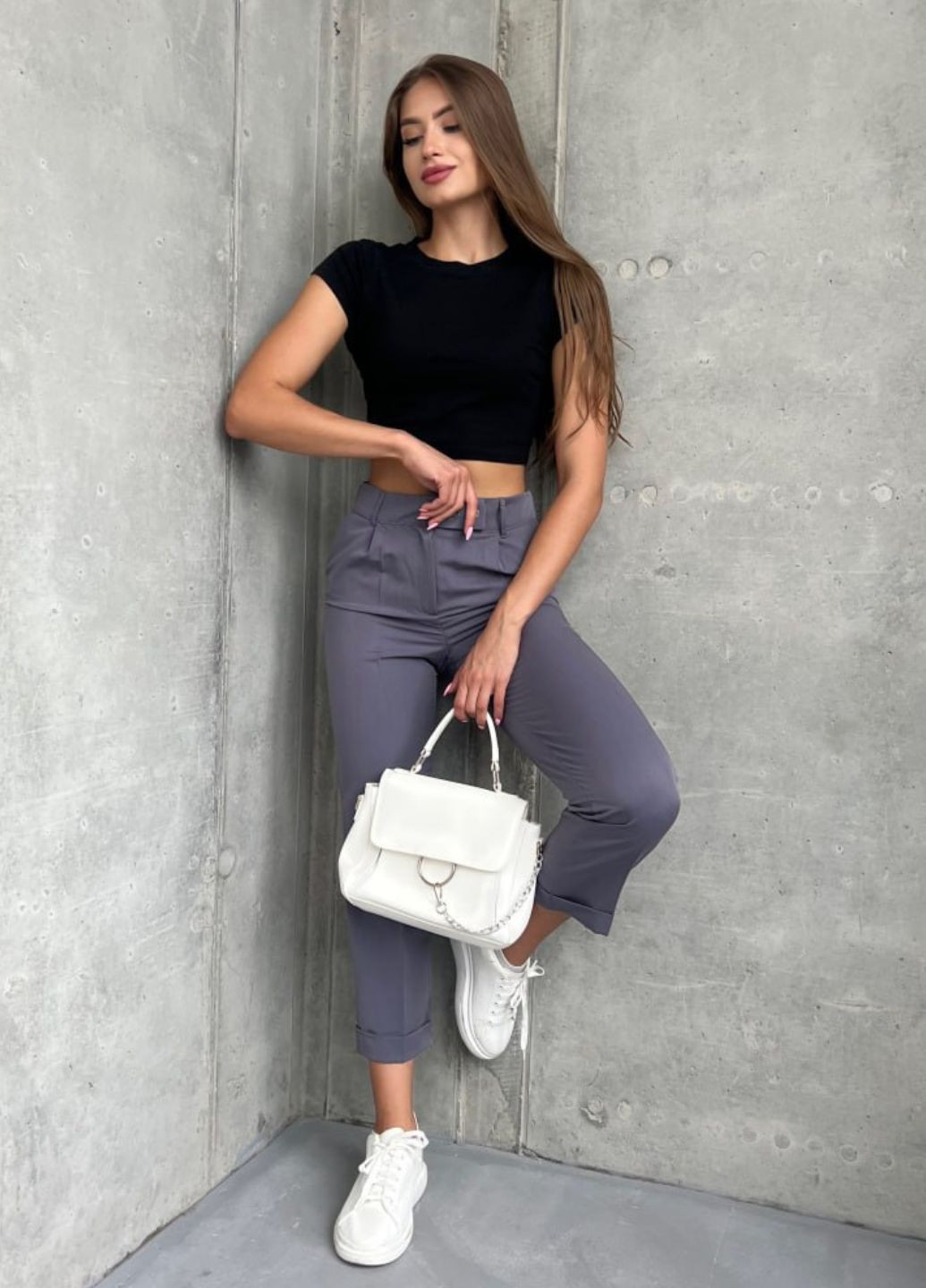 Вкорочені штани з підворотами Allthings (322605351)