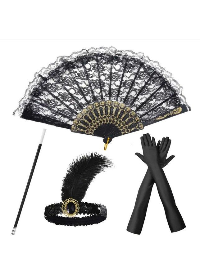 Аксессуары No6 девы эпохи Великого Гэтсби для вечеринки в стиле Чикаго и утонченная аристократка No Brand (342064622)