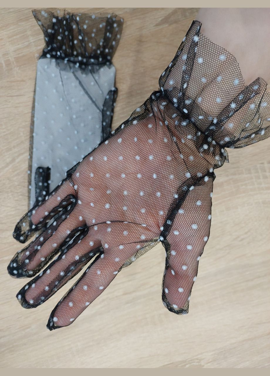 Фатинові рукавички в горох honey fashion accessories one size (S/M/L) (7-38) No Brand (313286107)