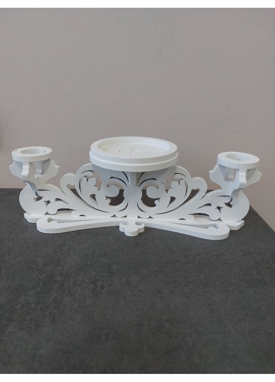 Свадебный подсвечник тройной для "Семейного очага" из дерева No Brand (367056305)