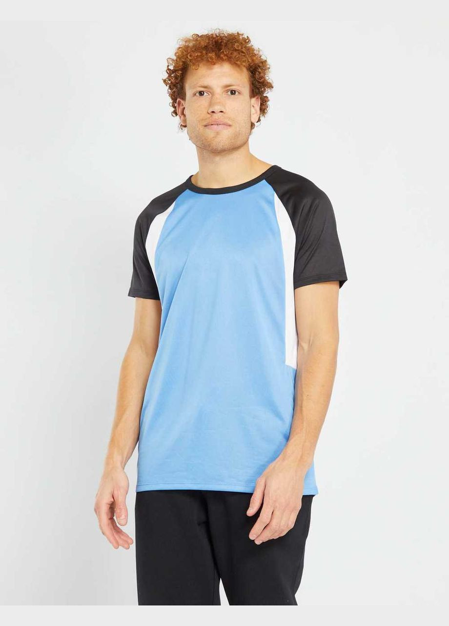 Комбинированная футболка sport,синий-белый-черный, Kiabi