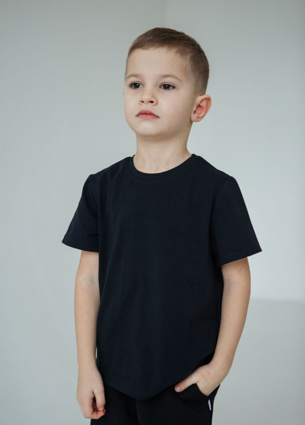 Світло-сіра демісезонна комплект дитячих футболок 5 шт Malwel