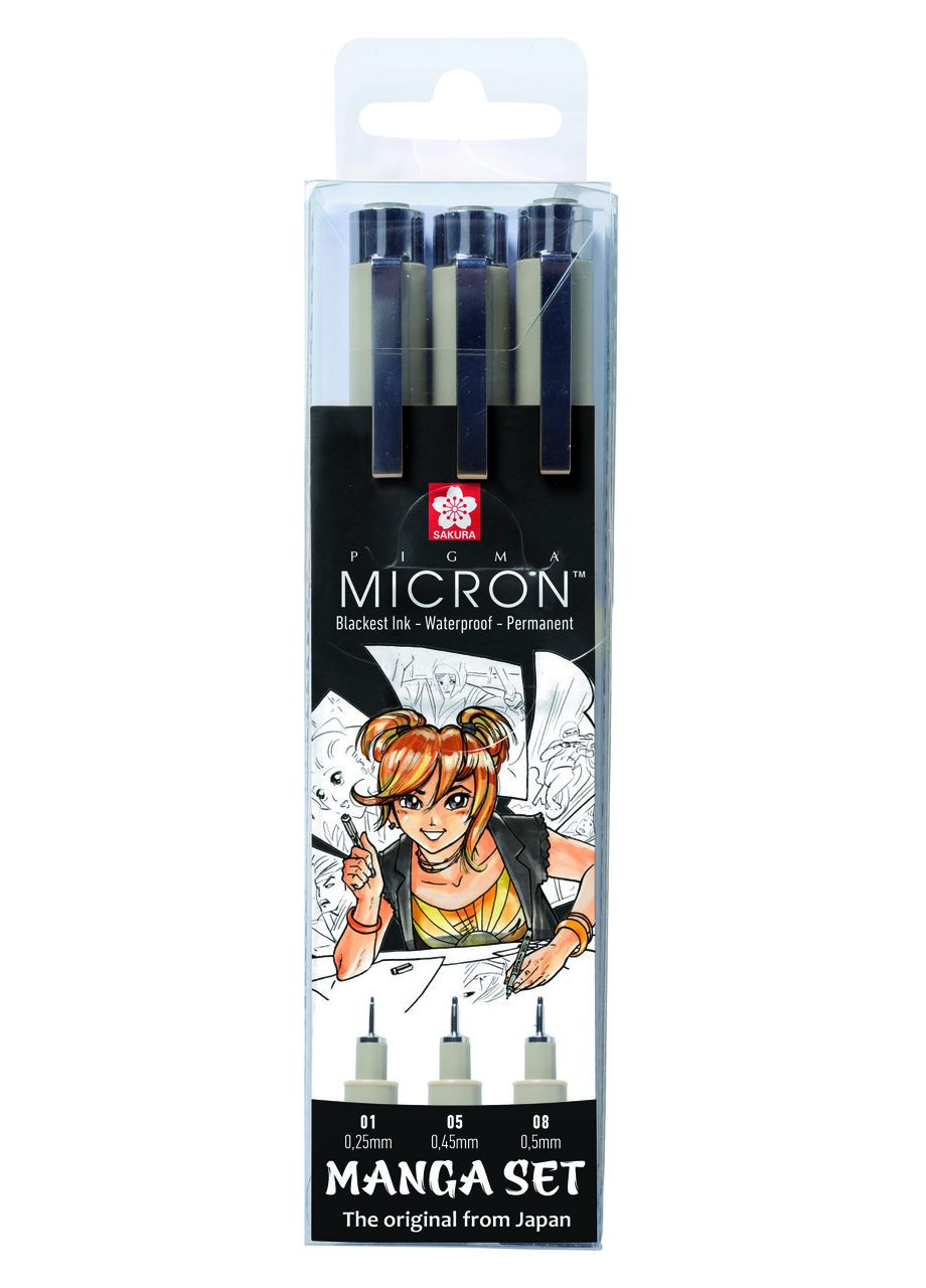 Набір лінерів PIGMA MICRON MANGA 3шт., Sakura (362582247)