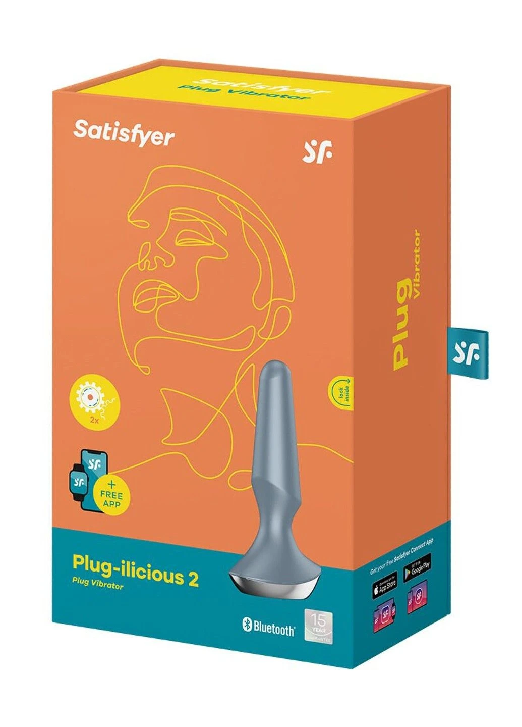Анальна смарт-вібропробка Plug-ilicious 2 Ice Blue Satisfyer (298473985)