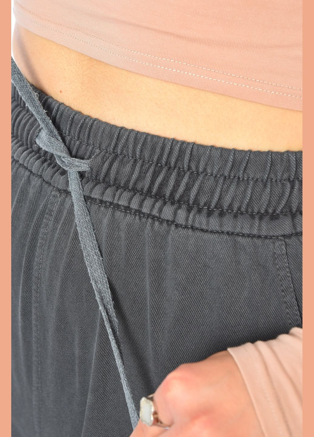 Джинси жіночі напівбатальні утеплені сірого кольору Let's Shop - (305196827)