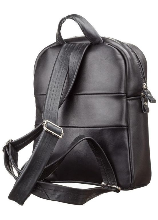 Рюкзак жіночий з натуральної шкіри 5 л міський маленький Чорний 39348 Shvigel (355884694)