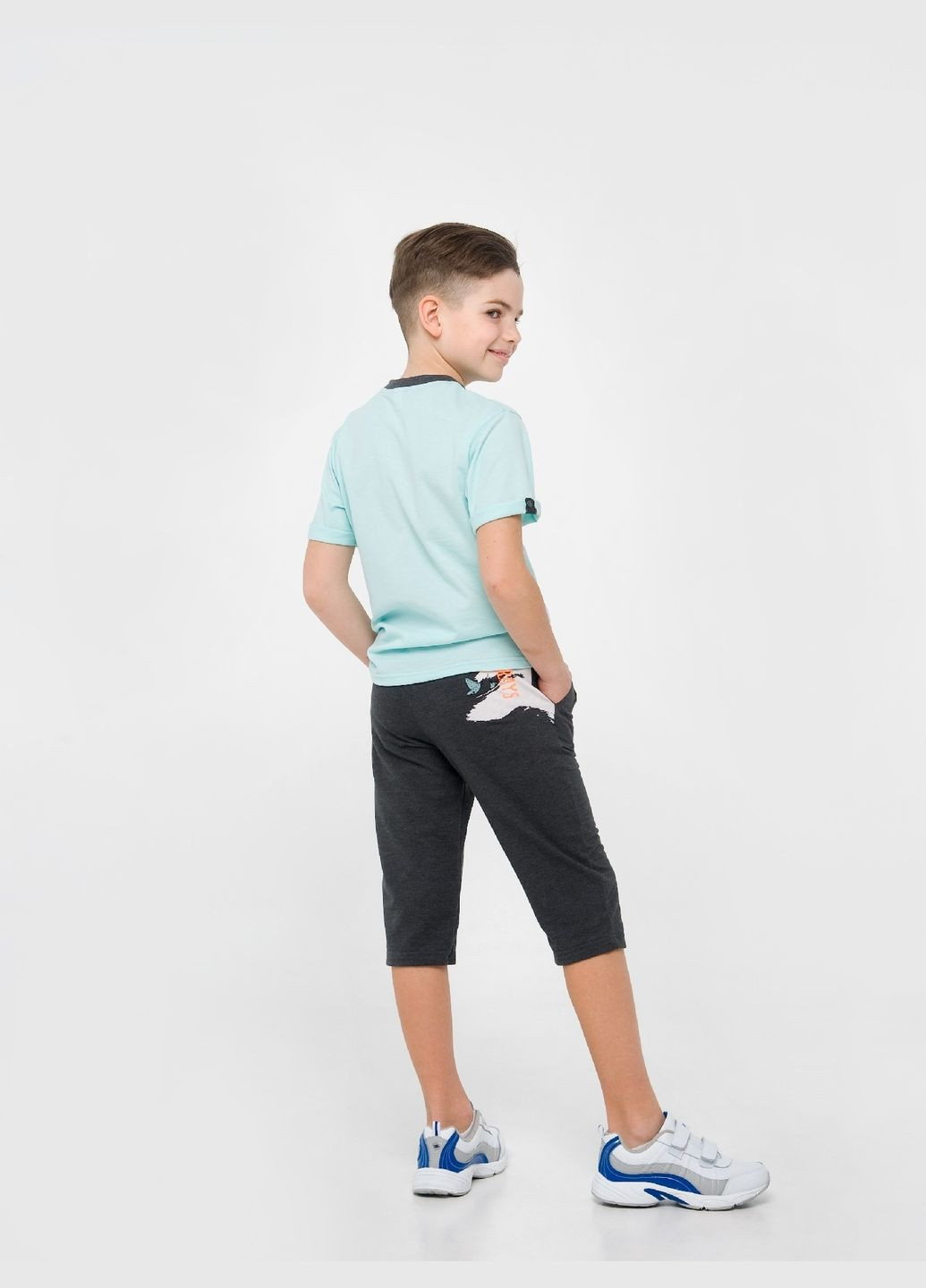 Футболка, Глибини океану, кулір, (110625) ( ) 4г/104/30, Блакитний Smil (357494316)