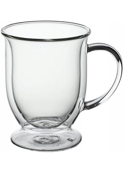 Набір 2 скляні чашки 370мл, термочашки з подвійними стінками Kamille (339776039)