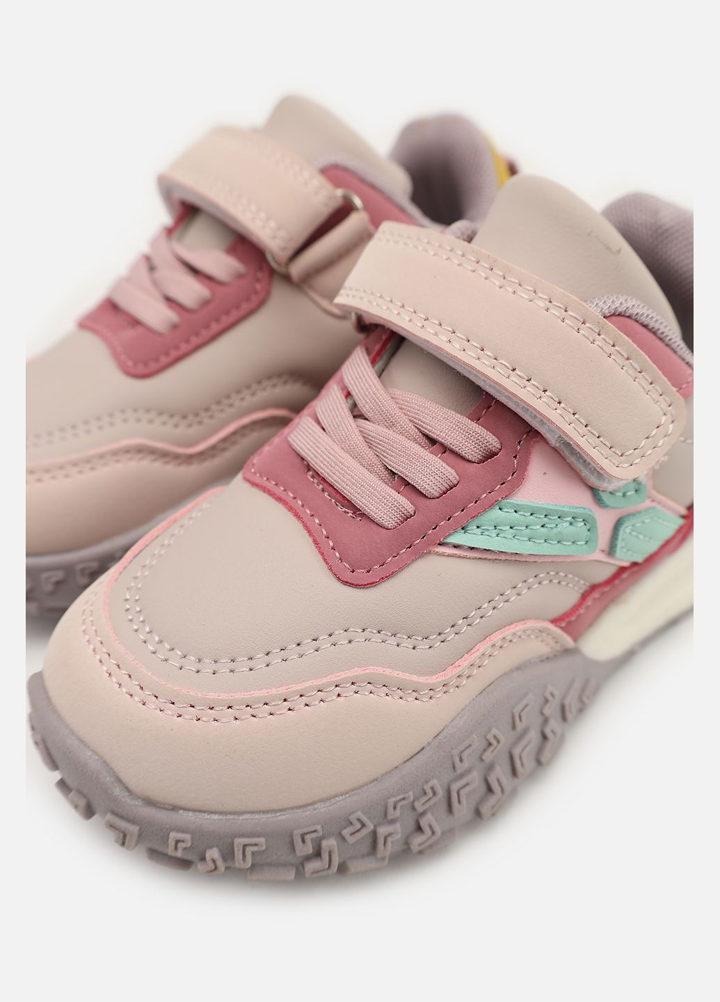 Рожеві осінні кросівки для дівчинки, на пласкій підошві колір рожевий cb-00273859 Kimboo