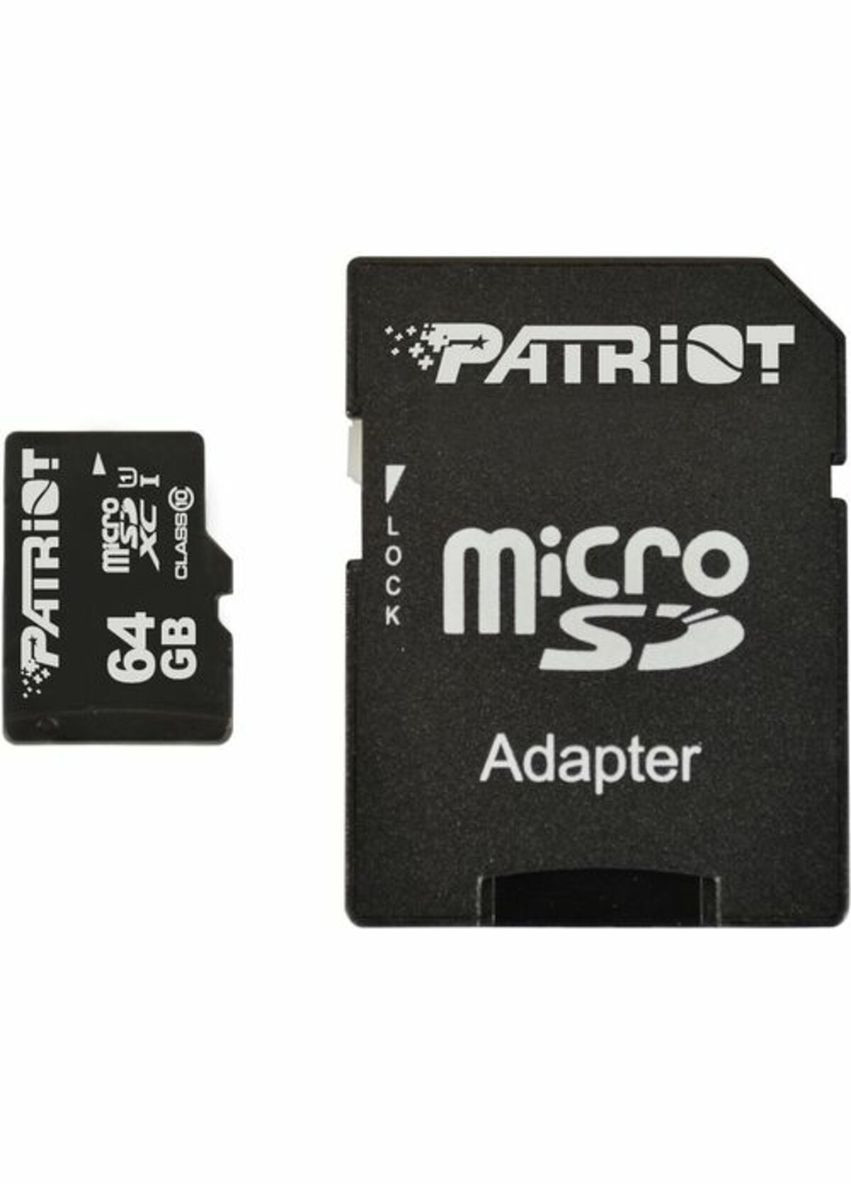 Картка пам'яті MicroSDXC (UHS1) LX Series 64Gb class 10 (adapter SD) Patriot (276714138)