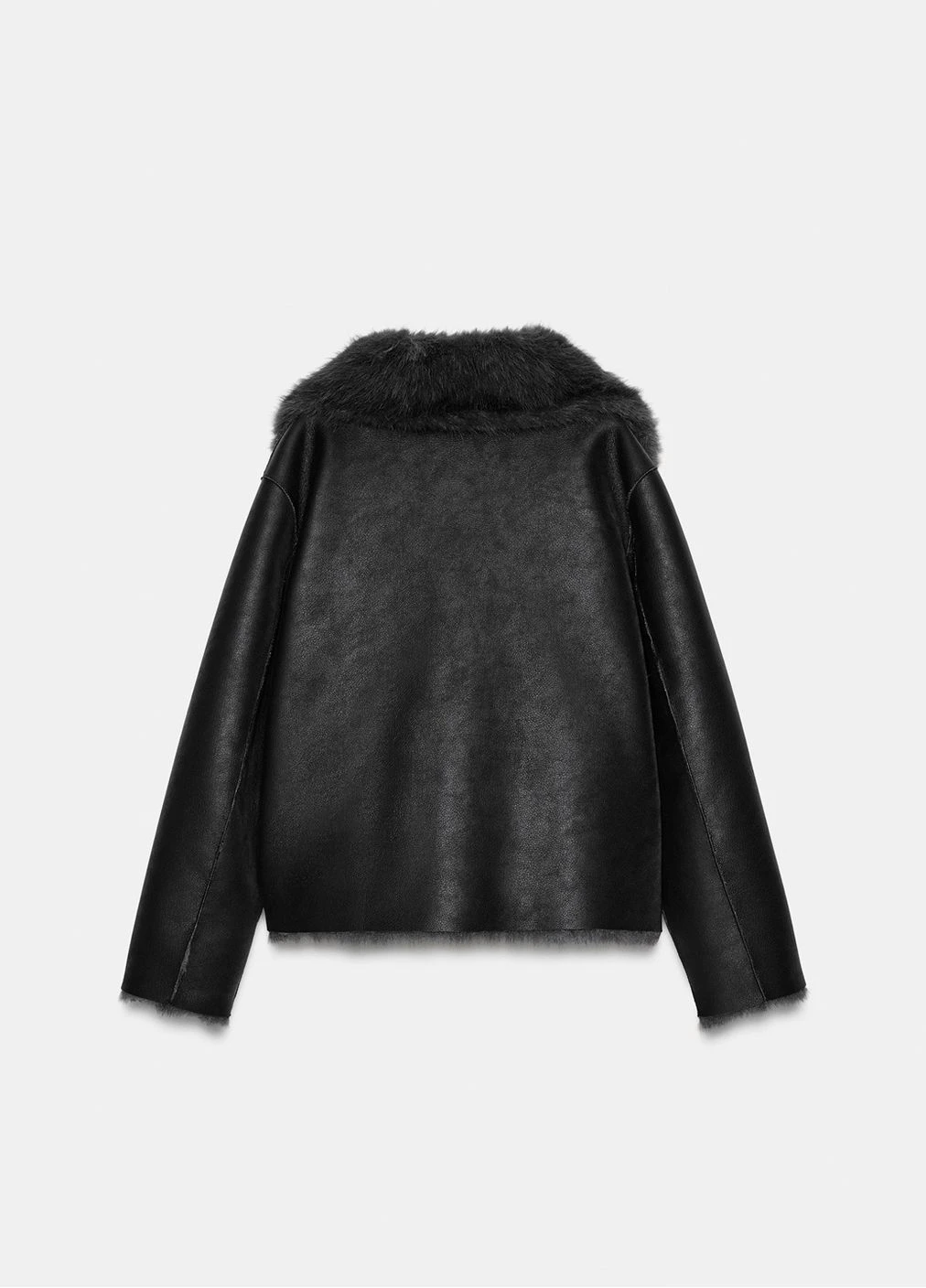 Черное демисезонное Пальто Zara