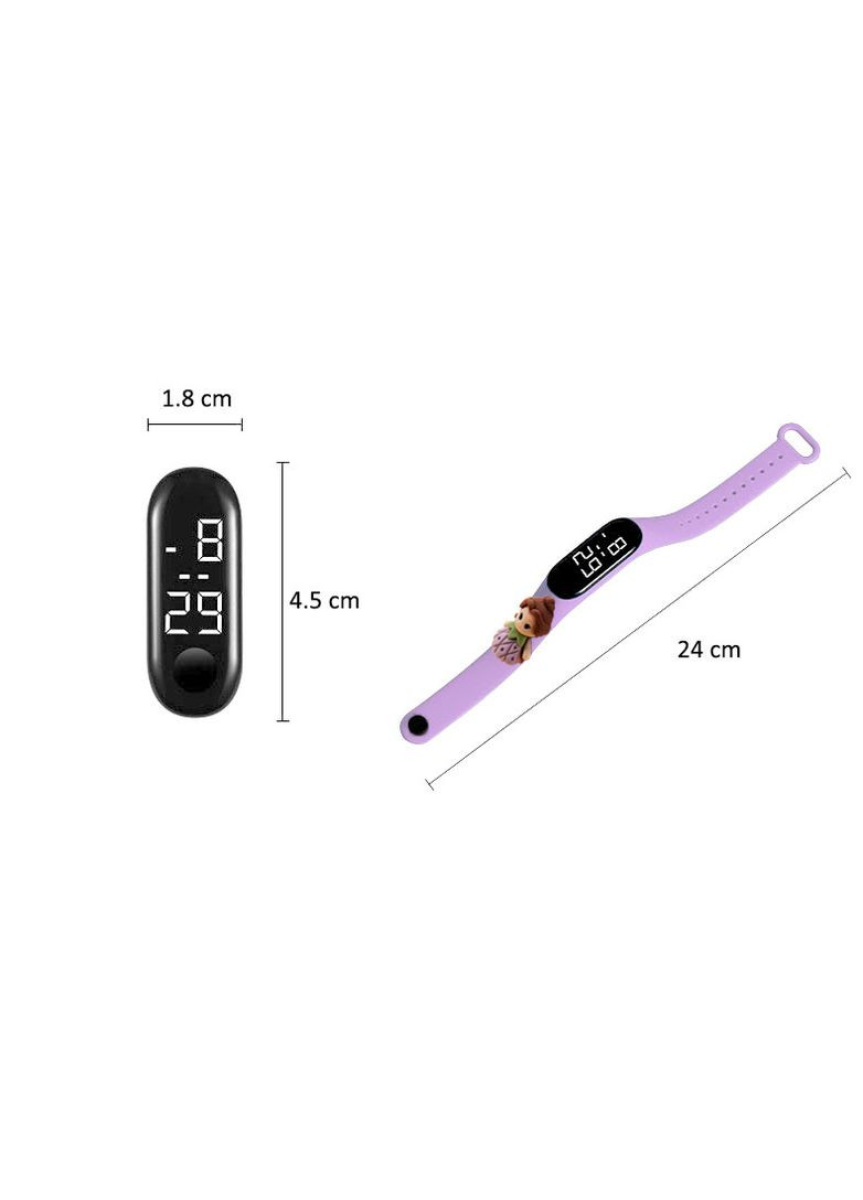 Детские сенсорные электронные часы с 3Д браслетом водонепроницаемые с куклойпринцессой Динь-Динь Питер Пэн Сиреневый PRC (262890141)