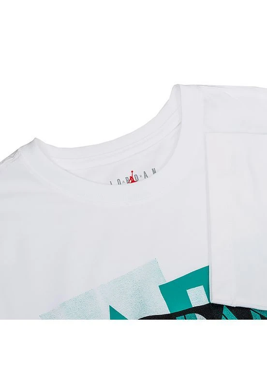 Белая футболка m j brand gfx ss crew 3 Jordan