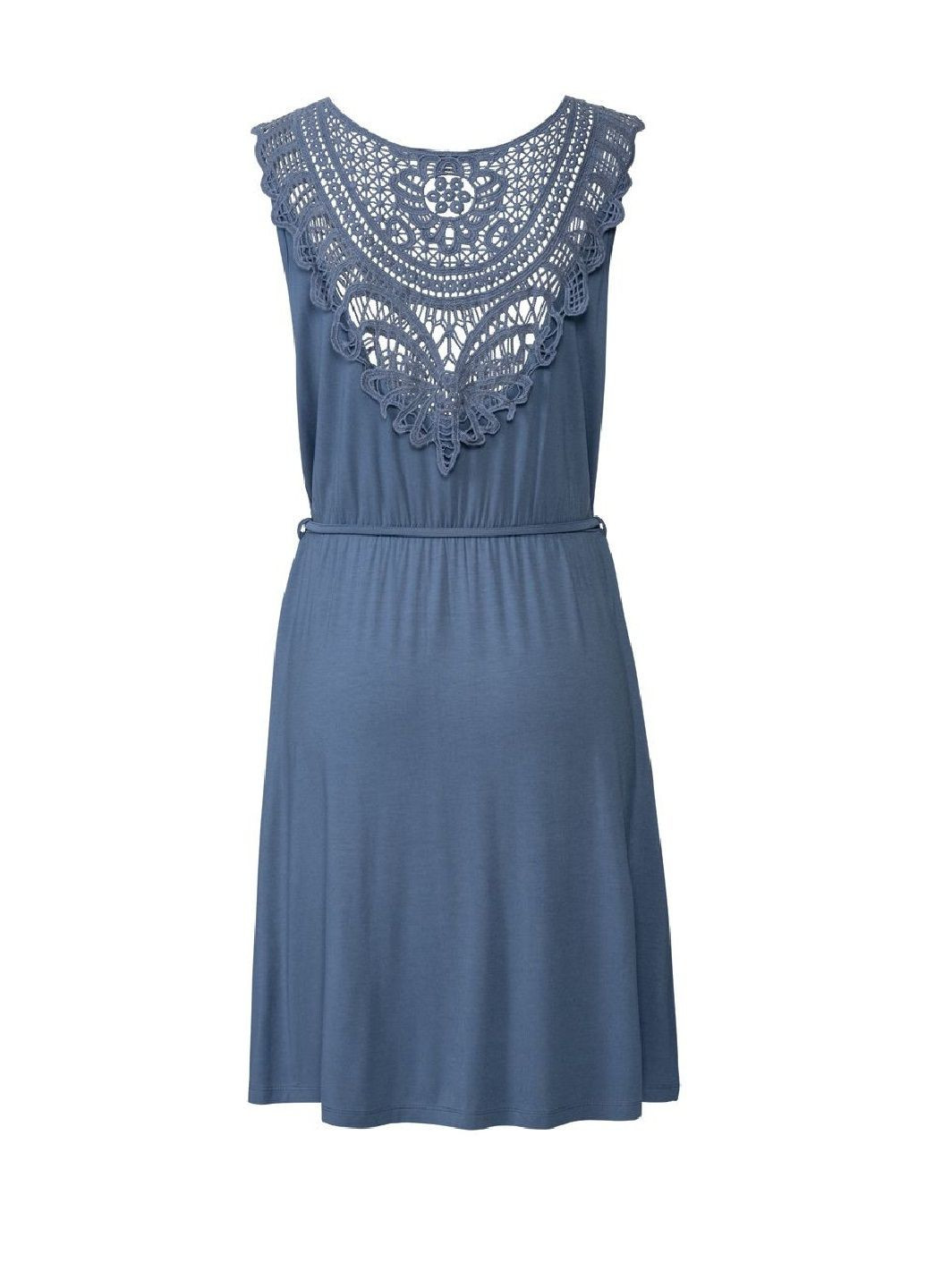 Синее кэжуал платье в стиле ампир Esmara однотонное