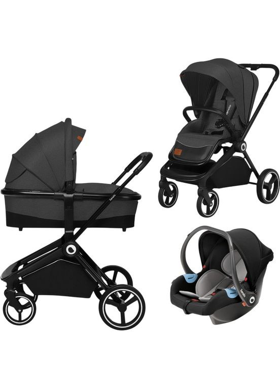 Коляска універсальна 3 в 1 MIKA GREY GRAPHITE Lionelo (370033823)