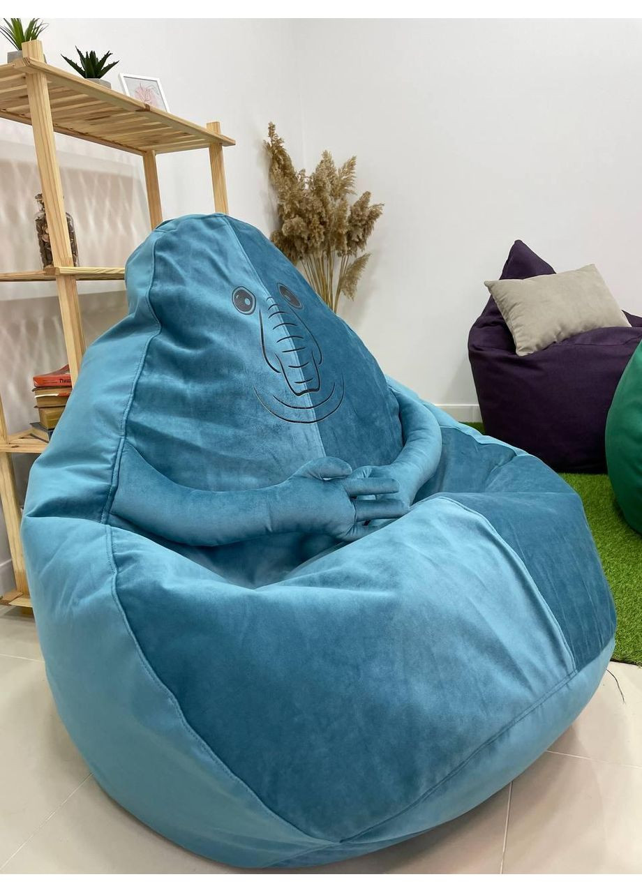 Крісло - мішок груша Ждун, MEGA XXXL - 160х120 Florida Emerald SkyPuff (361257963)