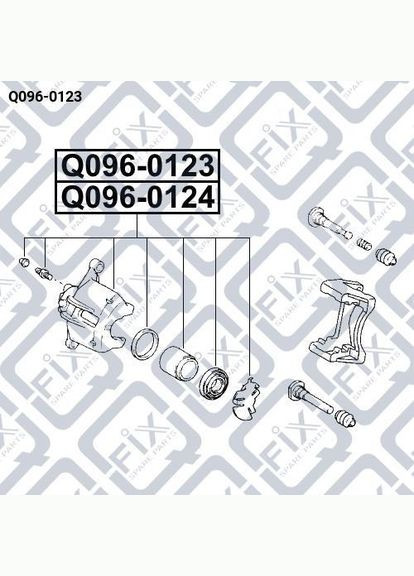 Супорт гальмівний передній правий Q096-0123 Королла 2004-2007 47730-02100 Q-FIX (345735891)