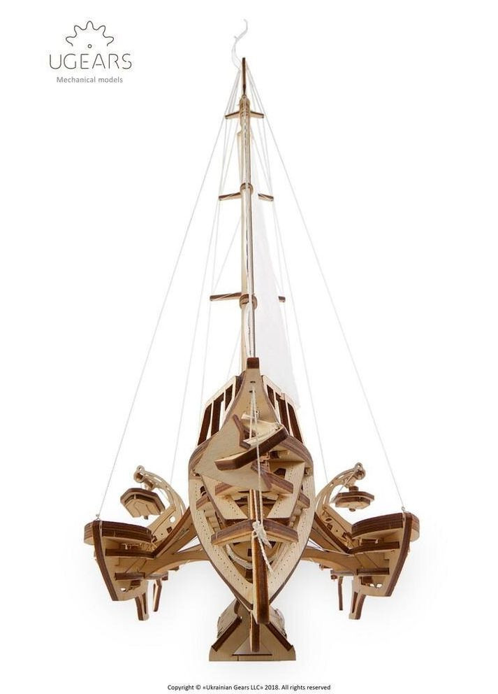 Механічний 3D пазл Тримаран Меріхобус (70059) UGEARS (364113038)