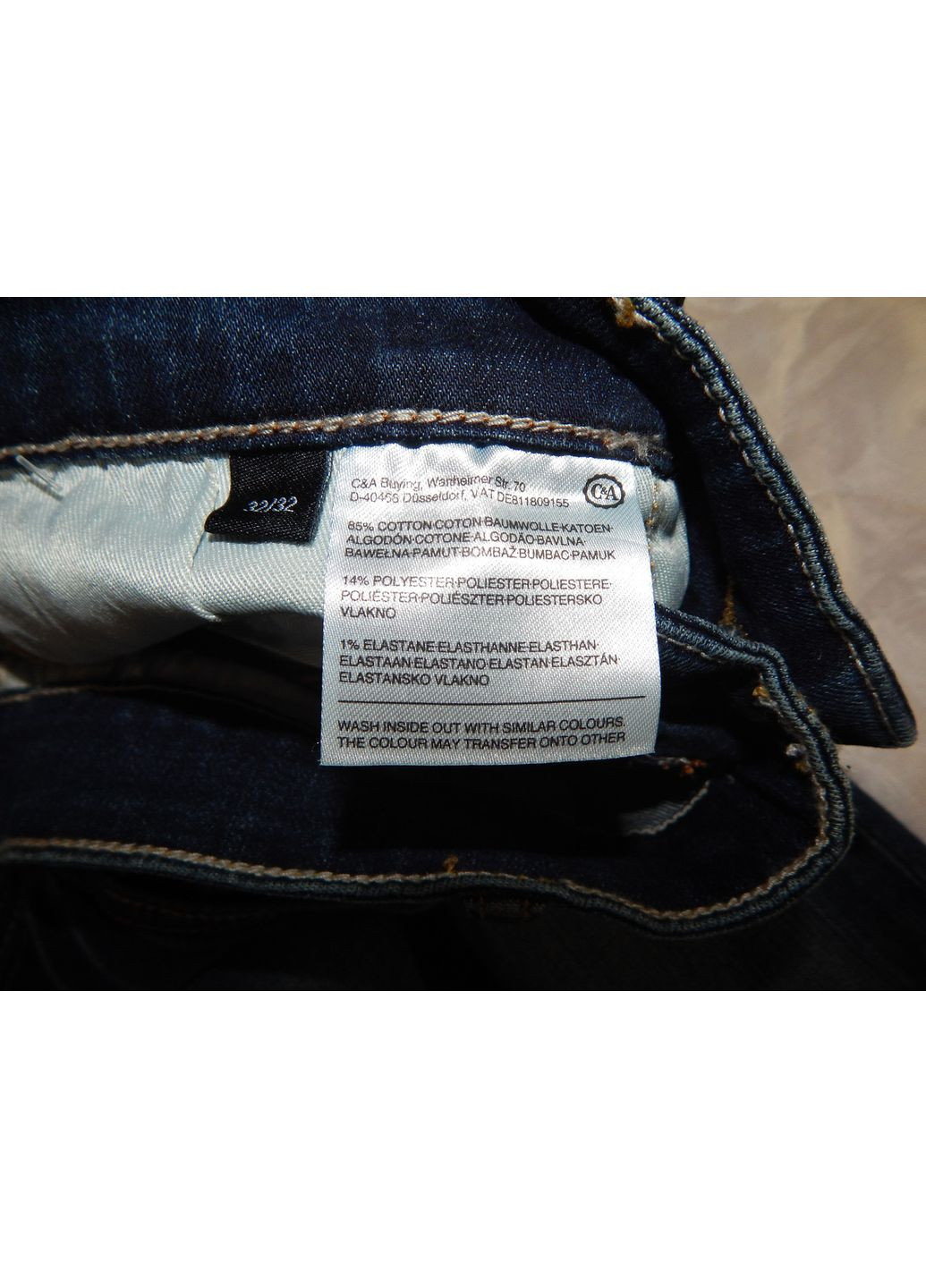 Синие демисезонные джинсы мужские clockhouse slim leg premium оригинал (32х32) 001dgm (только в указанном размере, только 1 шт) C&A