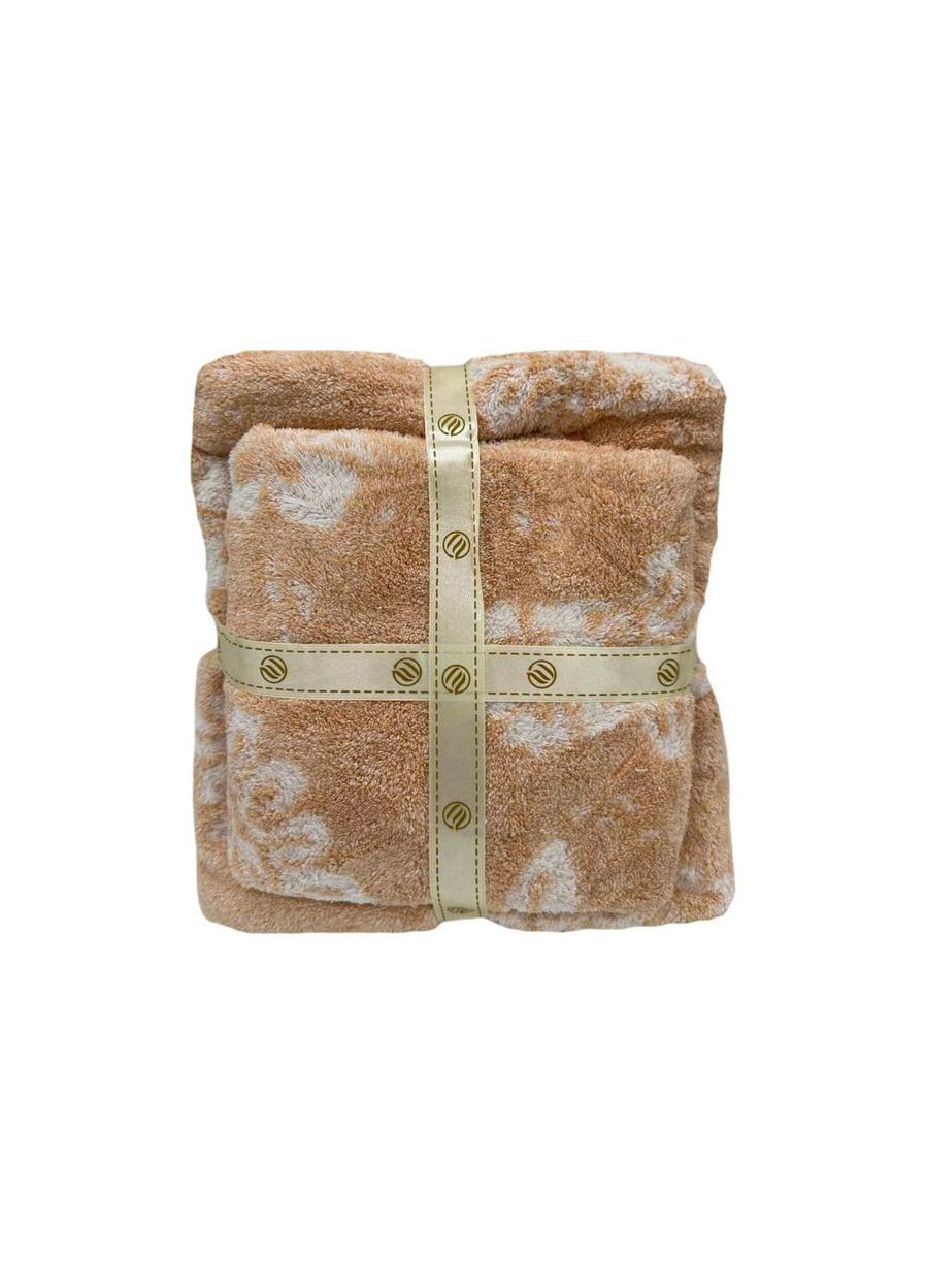 Набор полотенец из микрофибры для лица 100х50 см и тела 140х70 см BRM34 Malloory Malloory Home бежевый