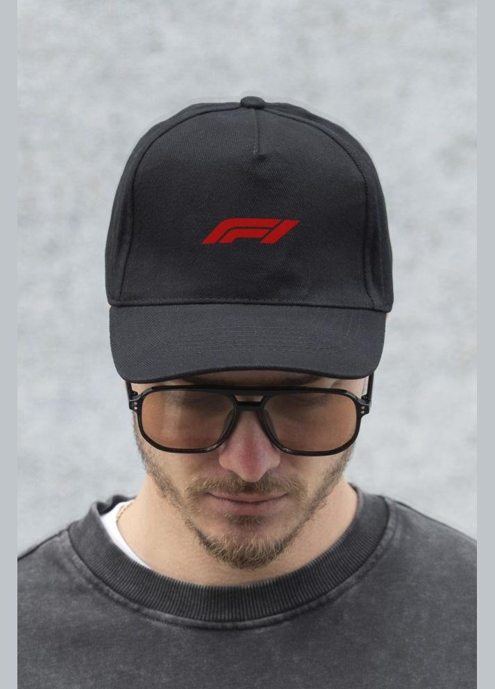Кепка бейсболка тракер с принтом F1Red Black Without (341086893)