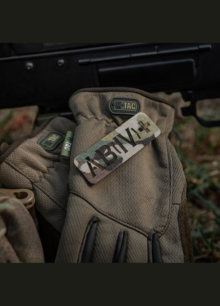 Нашивка группа крови AB(IV) + сквозная Laser Cut 25х80 Multicam M-TAC (315339229)