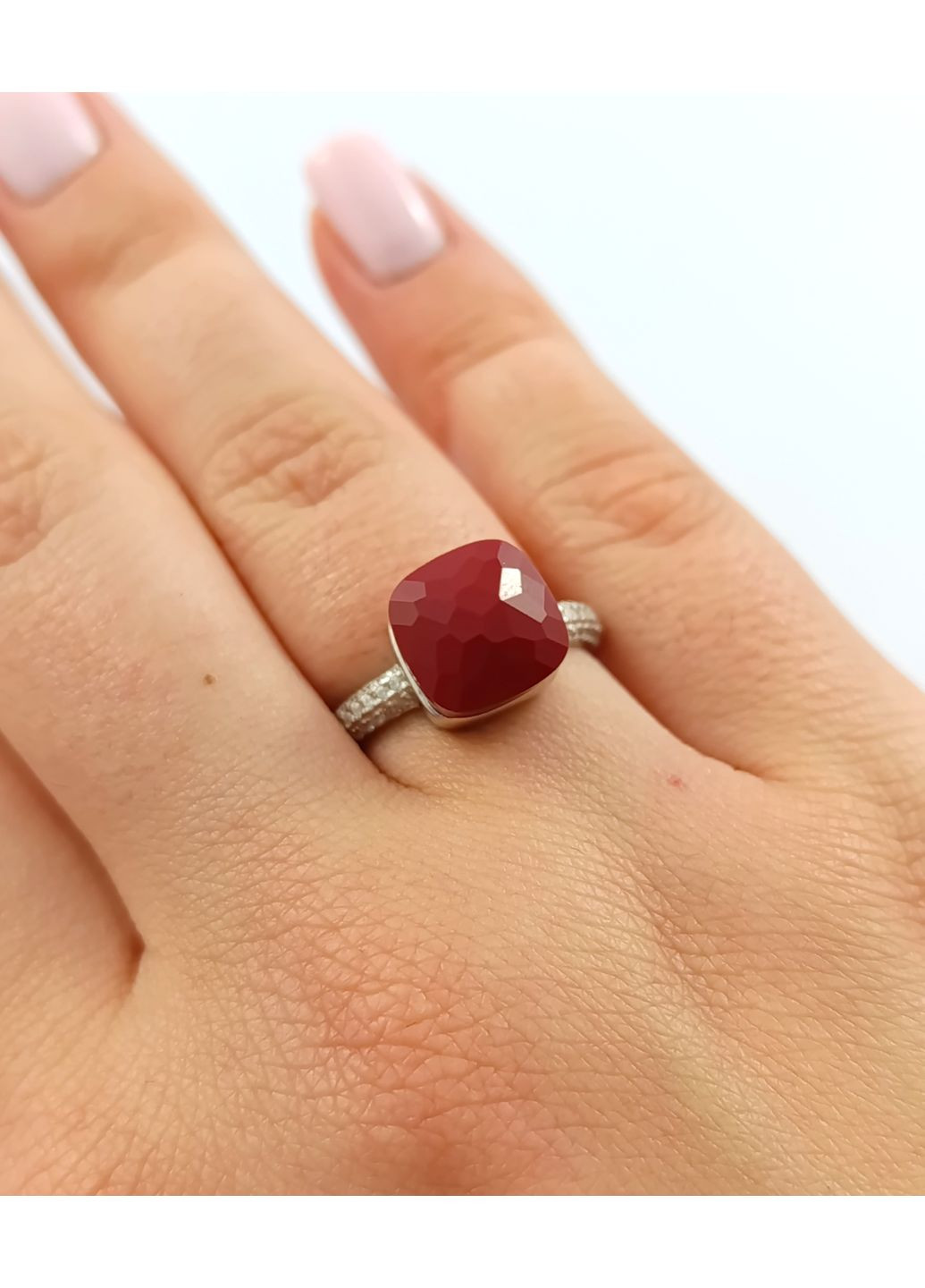 Срібна каблучка з коралом КТ104/б-кр Shatlen Каблучка (356180661)