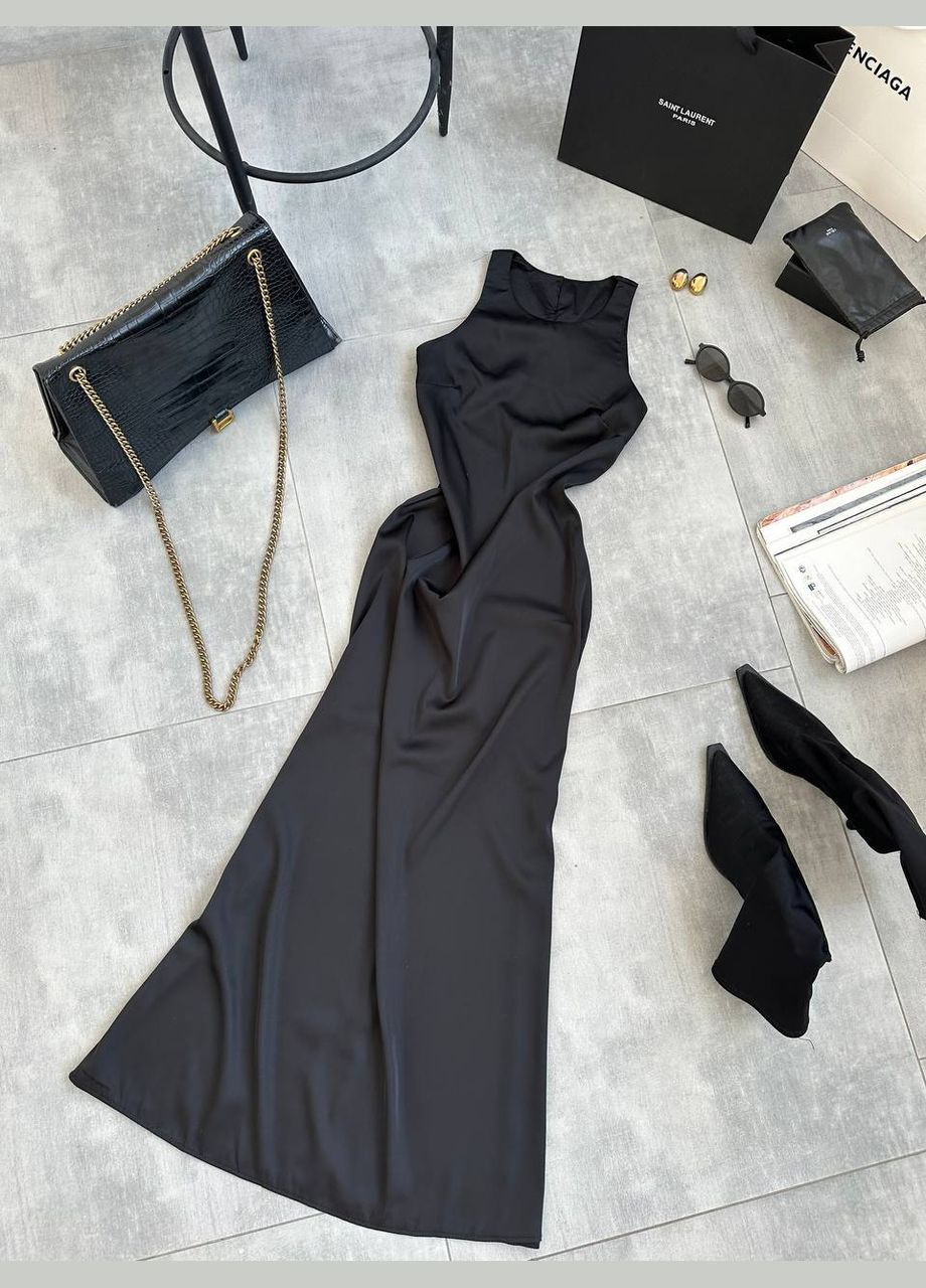 Чорна святковий, карнавальний, вечірня сукня з шовку армані — нова колекція! з відкритими плечима queensleep_7km