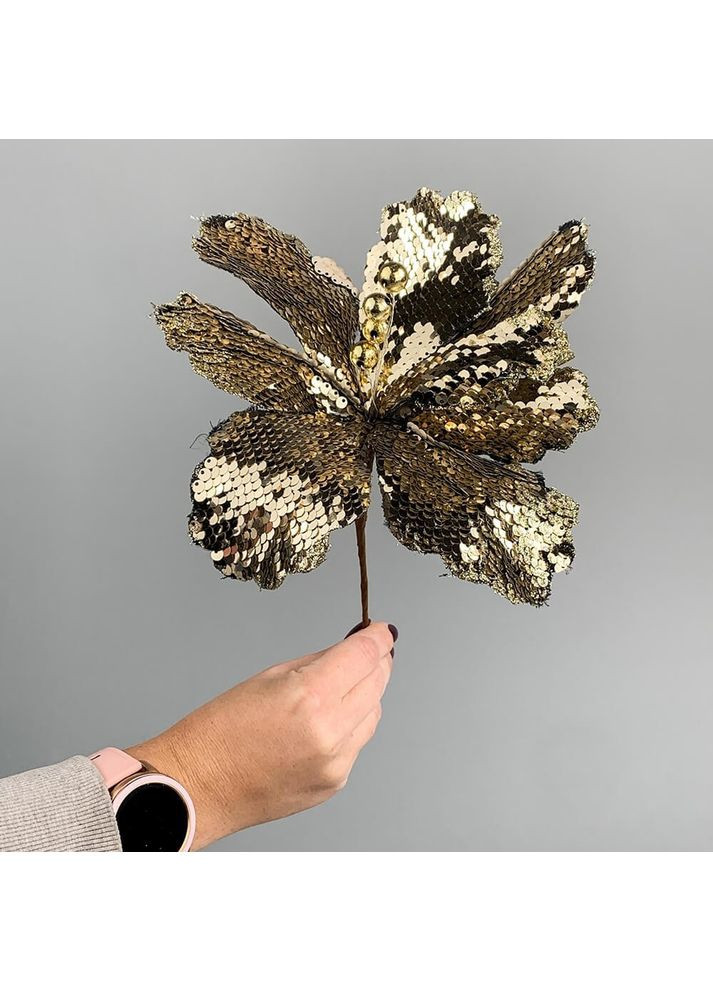 Декоративна квітка Блиск паєток Золотий (6018-040) ELISEY (370163066)