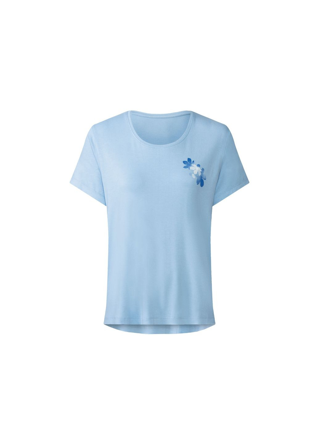 Блакитна піжама (футболка і штани) для жінки lycra® 498620 блакитний Esmara