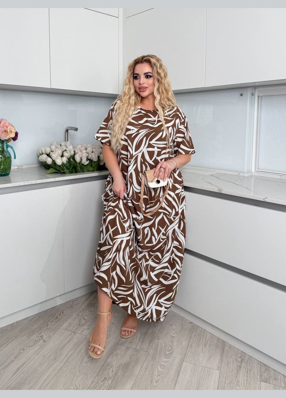 Бежевое повседневный платье женское Україна